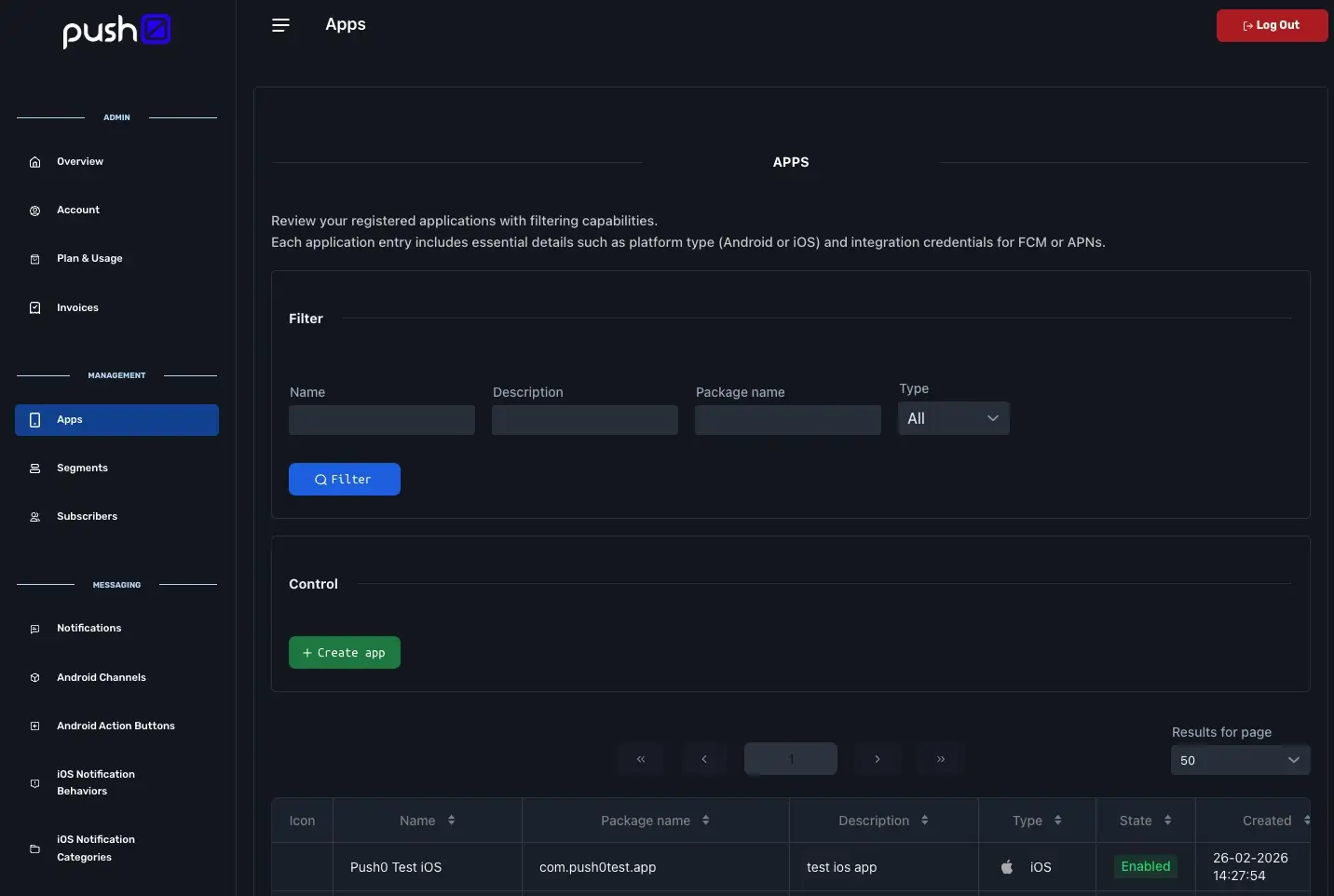 Push0 Dashboard