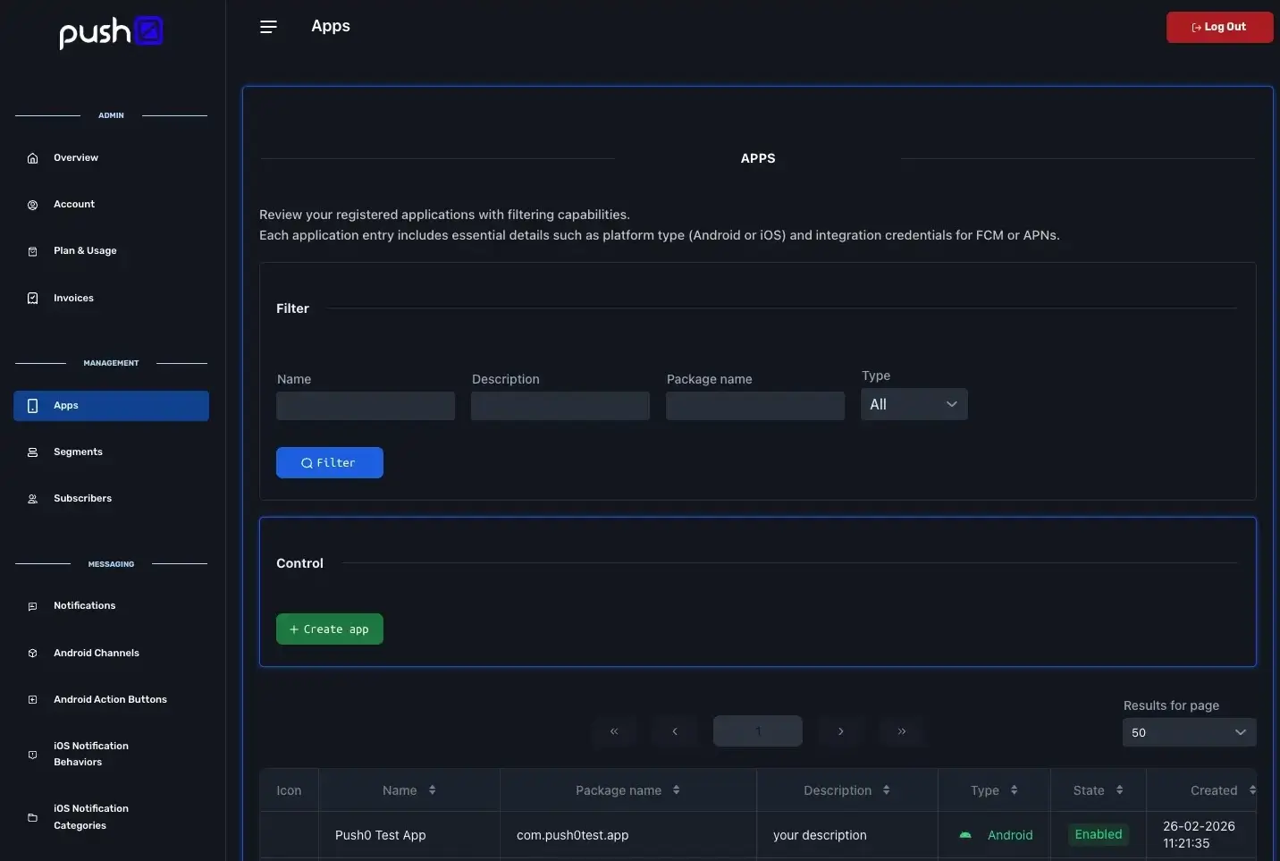 Push0 Dashboard